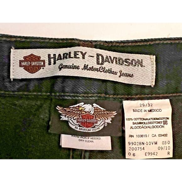 HARLEY DAVIDSON WOMENS 29 x 29 DK WASH MOTORCYCLE BIKER BLUE JEANS - Picture 6 of 6